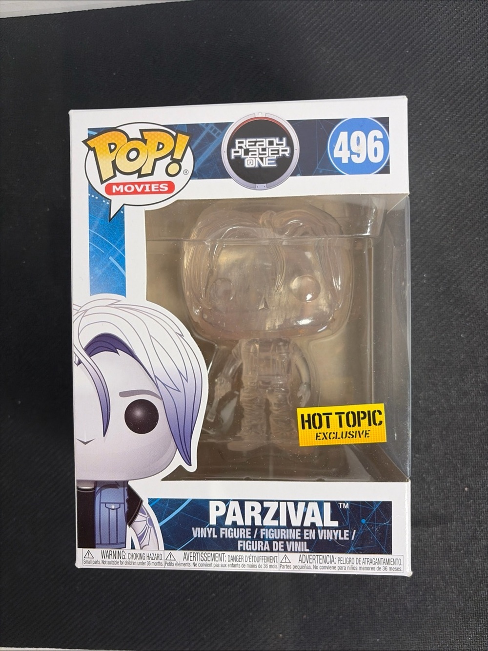 Funko Pop Ready Player One Parzival #496 Clear Hot Topic Exclusive